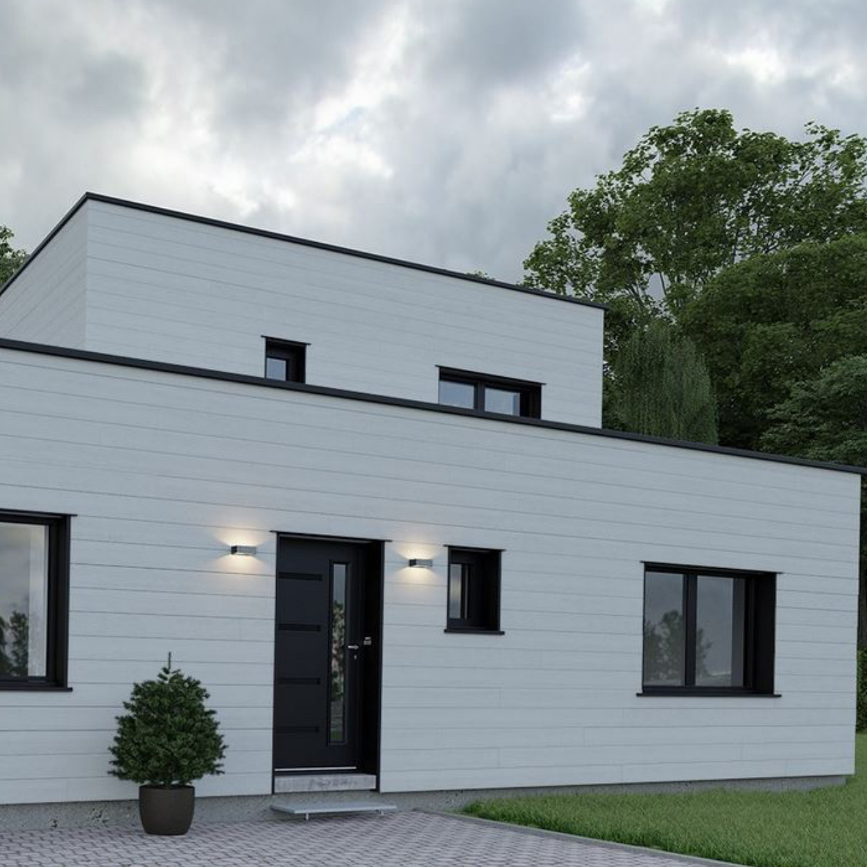 HardiePlank® Gevelbekleding Smooth Glad Arctic White